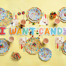 Load image into Gallery viewer, I Want Candy Large Plates (10 per pack)