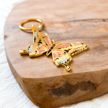 Load image into Gallery viewer, Pink Swallowtail Metal Keychain 2x2 in.