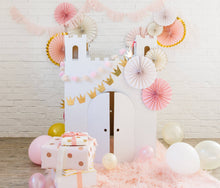 Load image into Gallery viewer, PRC804 - Princess Crowns and Pom Pom Tulle Banner Set