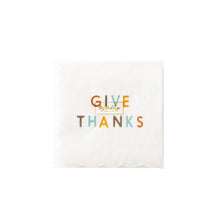 Load image into Gallery viewer, Harvest Give Thanks Paper Cocktail Napkin Set
