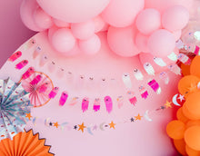 Load image into Gallery viewer, HNT807 - Happy Haunting Iridescent Mini Banner Set