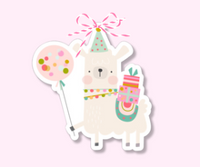 Load image into Gallery viewer, Llama Birthday Party Gift Wrap Sheet Pack w/Tags - 5 Assorted Sheets 13"x19"