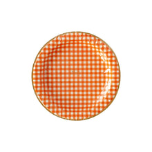 Load image into Gallery viewer, THP929 - Harvest Orange Gingham Check 11" Plate