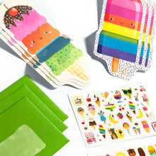 Load image into Gallery viewer, Tiny Tada! Note Cards & Sticker Set - Sweet Treats