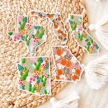 Load image into Gallery viewer, Texas Cactus Blooms State Sticker 3x3in.