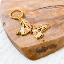Load image into Gallery viewer, Pink Swallowtail Metal Keychain 2x2 in.