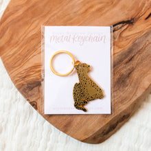 Load image into Gallery viewer, Cheetah Metal Keychain 2x2 in.