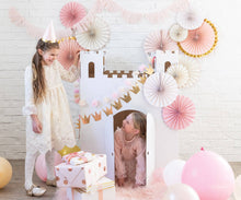 Load image into Gallery viewer, PRC804 - Princess Crowns and Pom Pom Tulle Banner Set