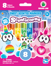 Load image into Gallery viewer, SCENTICORNS® Scented Stationery Broad line Markers 8ct.