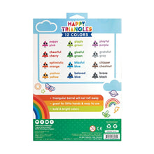 Load image into Gallery viewer, Happy Triangles Jumbo Crayons - Set of 12
