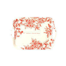 Load image into Gallery viewer, BEC931 - Red Floral Merry Christmas Reusable Bamboo Tray
