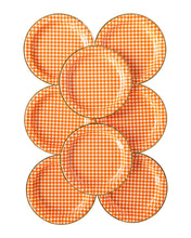 Load image into Gallery viewer, THP929 - Harvest Orange Gingham Check 11" Plate