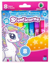Load image into Gallery viewer, SCENTICORNS® Scented Stationery Broad line Markers 8ct.