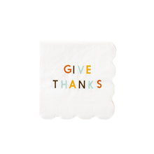 Load image into Gallery viewer, Harvest Give Thanks Paper Cocktail Napkin Set