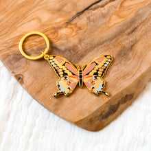 Load image into Gallery viewer, Pink Swallowtail Metal Keychain 2x2 in.