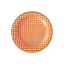 Load image into Gallery viewer, THP929 - Harvest Orange Gingham Check 11" Plate