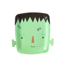 Load image into Gallery viewer, MON1040 - Frank & Mummy Frankenstein Shaped Paper Plate