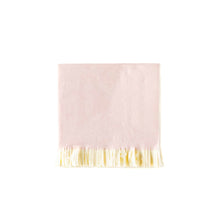 Load image into Gallery viewer, Baby Pink Fringed Cocktail Napkins 25ct