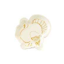 Load image into Gallery viewer, THP842 - Gold Turkey Shaped Plate 8ct -Thanksgiving
