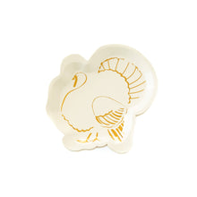 Load image into Gallery viewer, THP842 - Gold Turkey Shaped Plate 8ct -Thanksgiving