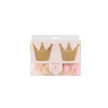 Load image into Gallery viewer, PRC804 - Princess Crowns and Pom Pom Tulle Banner Set