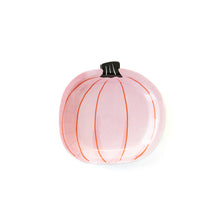 Load image into Gallery viewer, HNT848 - Happy Haunting Pink Pumpkin Shaped 7" Plate