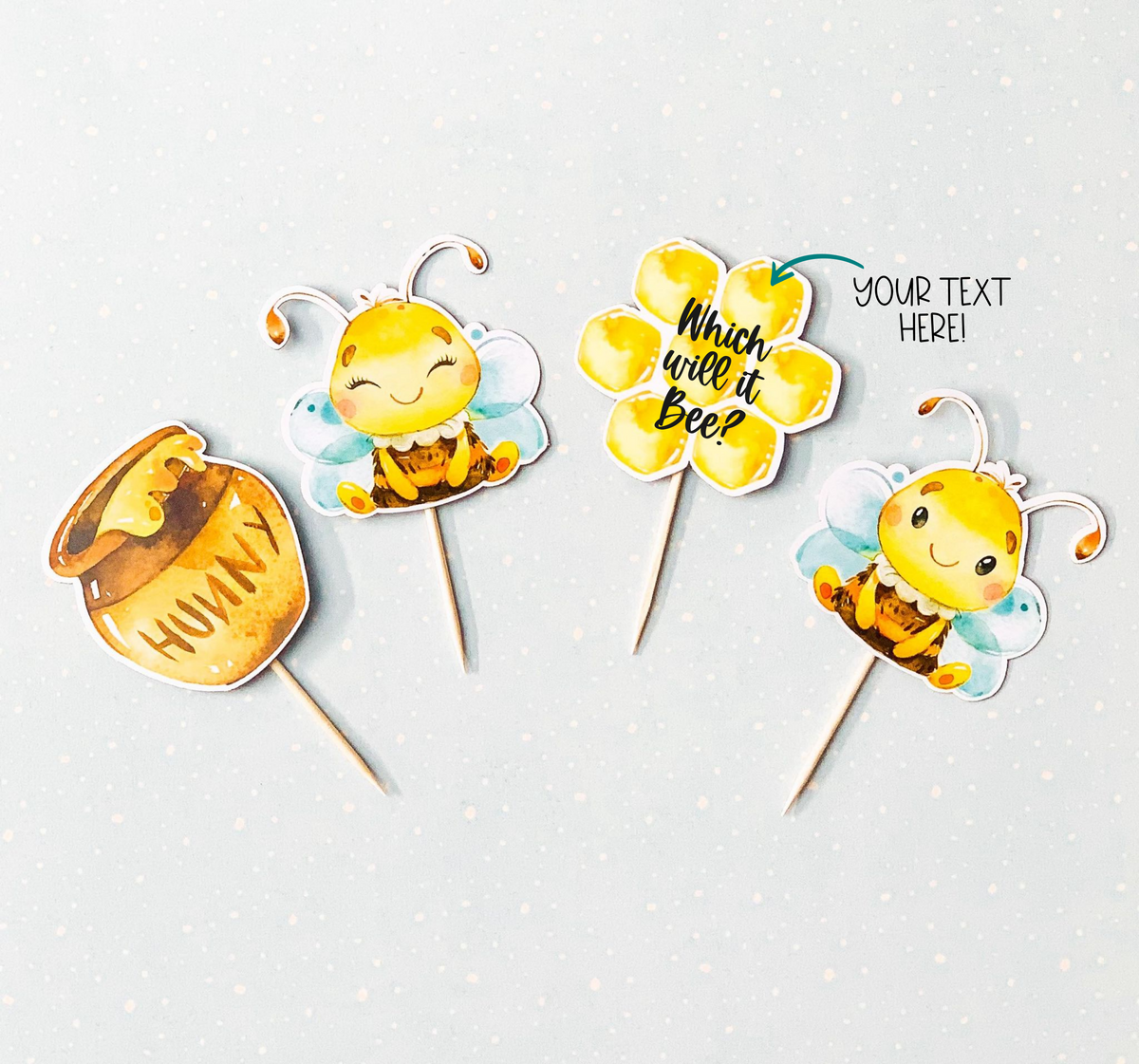 Honey Bee Cupcake Toppers – Top This Party Co.