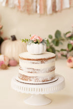 Load image into Gallery viewer, Pumpkin Cake Topper - Little Pumpkin - Pumpkin Theme - First 1st Birthday - Baby Shower - Pink Floral Cake Topper