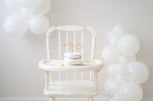 Load image into Gallery viewer, Birthday Cake Topper - Age Topper - Minimalist Cake Topper - One Smash Cake Topper - Wood Topper - Gold Topper - Girl Boy 1st Birthday