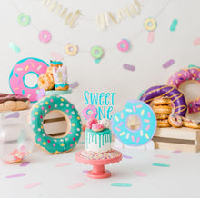 Load image into Gallery viewer, Donut Birthday - Donut Cake Topper - Donut Grow Up - Sweet One - One is Sweet - Two Sweet - Donut Party Theme