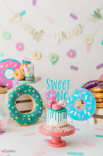 Load image into Gallery viewer, Donut Birthday - Donut Cake Topper - Donut Grow Up - Sweet One - One is Sweet - Two Sweet - Donut Party Theme