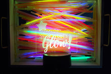 Load image into Gallery viewer, Cake Topper - Sweet 16 - Dance Party - Glow In The Dark Cake Topper - Let's Glow - Glow Party - Neon Party - Bachelorette Party