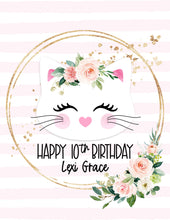 Load image into Gallery viewer, Kitty Table Sign - EDITABLE in Canva - Printable - Print From Home - Kitten Kitty Party - Happy Birthday Party Sign - Welcome