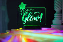 Load image into Gallery viewer, Cake Topper - Sweet 16 - Dance Party - Glow In The Dark Cake Topper - Let's Glow - Glow Party - Neon Party - Bachelorette Party