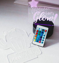 Load image into Gallery viewer, Cake Topper - Sweet 16 - Dance Party - Glow In The Dark Cake Topper - Let's Glow - Glow Party - Neon Party - Bachelorette Party