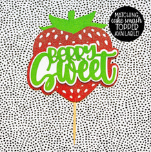 Load image into Gallery viewer, Berry Sweet Cake Topper - One is Sweet - Two Sweet - Tootie Twottie Fruity - Fruit Themed Party - Strawberry - First Birthday - Summer Party