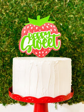 Load image into Gallery viewer, Berry Sweet Cake Topper - One is Sweet - Two Sweet - Tootie Twottie Fruity - Fruit Themed Party - Strawberry - First Birthday - Summer Party