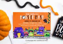 Load image into Gallery viewer, Monster Mash Digital Invitation - EDITABLE in Canva - Monster Mash Bash - October Birthday - Halloween Party Invitation - Print from home