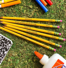 Load image into Gallery viewer, Personalized Engraved Pencils - Back To School - Motivational Quotes - #2 HB - Ticonderoga Pre-sharpened Pencils - Set of 12, 24, 36, 48