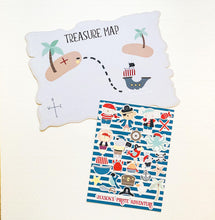 Load image into Gallery viewer, Pirate Party - Sticker Sheets - Party Favors - Treasure Map - Goody Goodie Bag Favors - Sticker Activity Sheets - Pirates - Pirate Theme