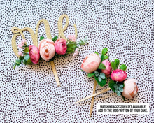 Load image into Gallery viewer, Floral Pink Cake Topper - Floral Topper - Cake Smash - One is Sweet - 1st Birthday Party - 1st First Birthday - Pink Theme