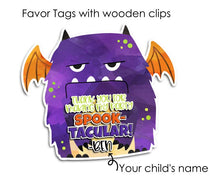 Load image into Gallery viewer, Monster Mash Bash Favor Bags - Goodie Goody Bags - Birthday Party Favor Bags - Candy Treat Favor - Costume Party - Halloween Treat Bags