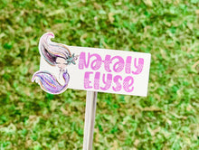 Load image into Gallery viewer, Mermaid Stickers - School Supply Label - Waterproof - Back To School - Daycare Labels - Stickers for School - Personalized Sticker|Labels