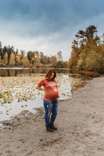 Load image into Gallery viewer, Pregnancy Announcement - Expecting Shirt - Pumpkin Fall Thanksgiving - Baby Bump - Shirt for Expecting Mom Mama - My Little Pumpkin Bumpkin