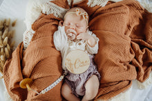 Load image into Gallery viewer, Baby Name Wooden Sign - Hospital - Baby Announcement - Photo Prop - Gift For Mom - Wildflower - Shower Gift - Floral - Boho Neutral Decor