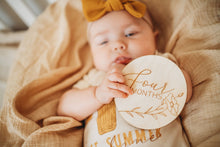 Load image into Gallery viewer, Baby Name Wooden Sign - Hospital - Baby Announcement - Photo Prop - Gift For Mom - Wildflower - Shower Gift - Floral - Boho Neutral Decor