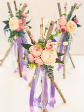 Load image into Gallery viewer, Boho Floral Centerpiece - Teepee Tee Pee Centerpiece - Wild One - Two Wild - Tribal Theme - Woodland - Rustic - Baby Shower - Birthday Party