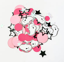 Load image into Gallery viewer, Hey Boo Confetti - Ghosts Confetti Mix - Pink Halloween - Girly Halloween - Black and Pink Halloween Theme