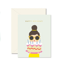 Load image into Gallery viewer, Cake Lady Birthday Greeting Card
