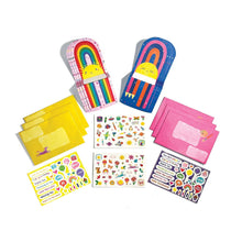 Load image into Gallery viewer, Tiny Tada! Note Cards &amp; Sticker Set - Hello Rainbows
